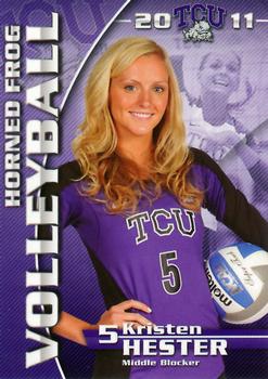 2011 TCU Horned Frog Volleyball Schedules #NNO Kristen Hester Front